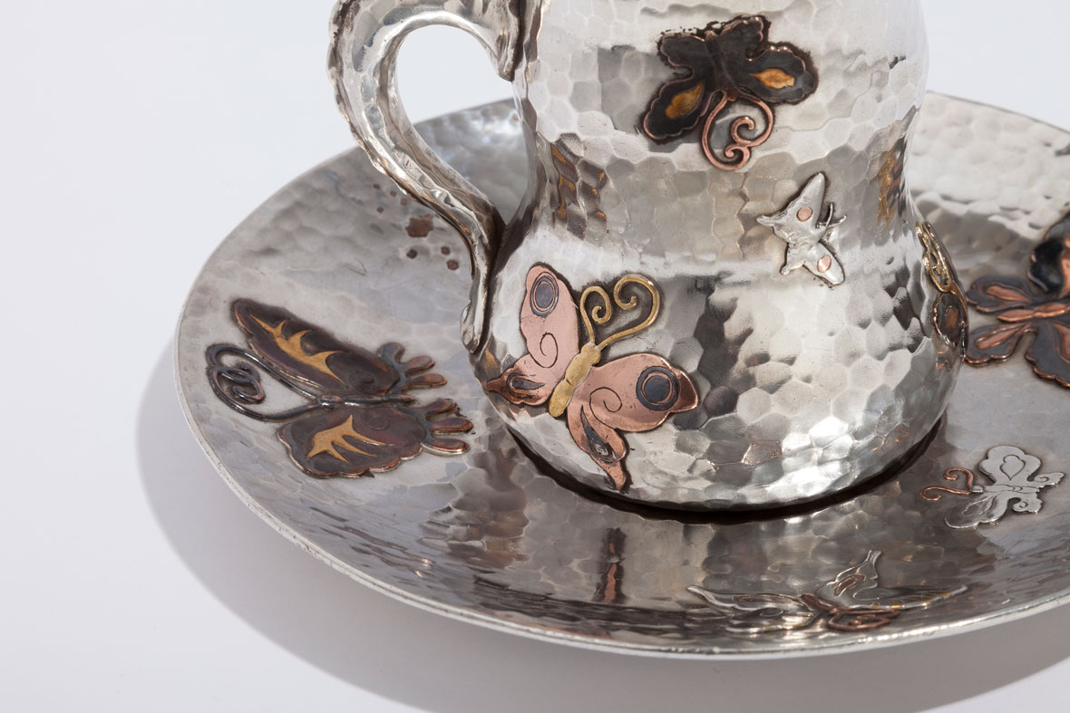 Tiffany Butterfly Cup and Saucer